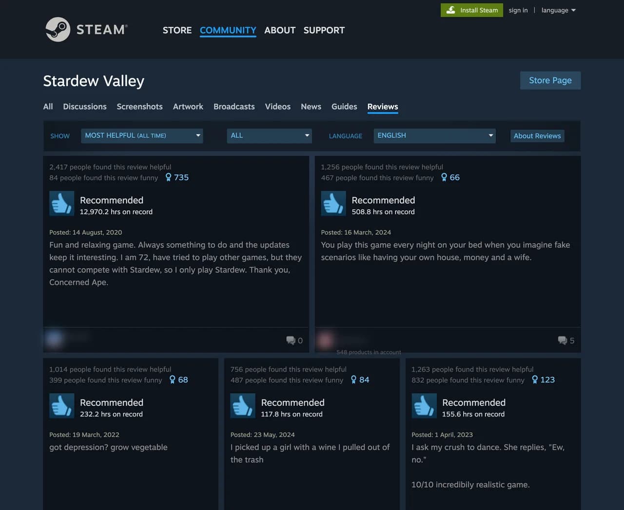Real customer reviews on Steam, read by Adlicio
